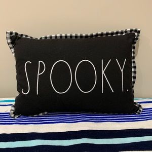 Rae Dunn Black Spooky Pillow